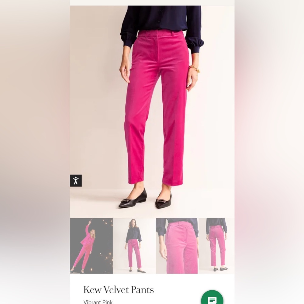 Boden Kew velvet pants. Size us 4R